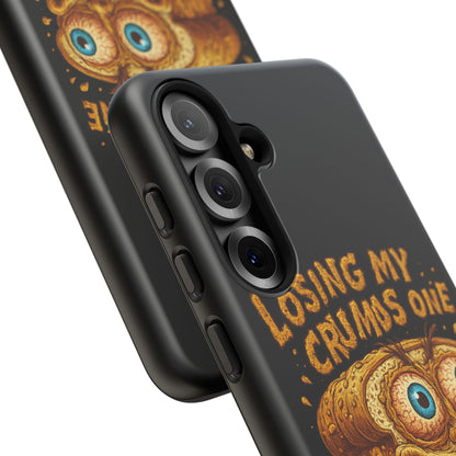 Phone Case — "Losing My Crumbs One Thought at a Time" Funny Retro Bread Illustration