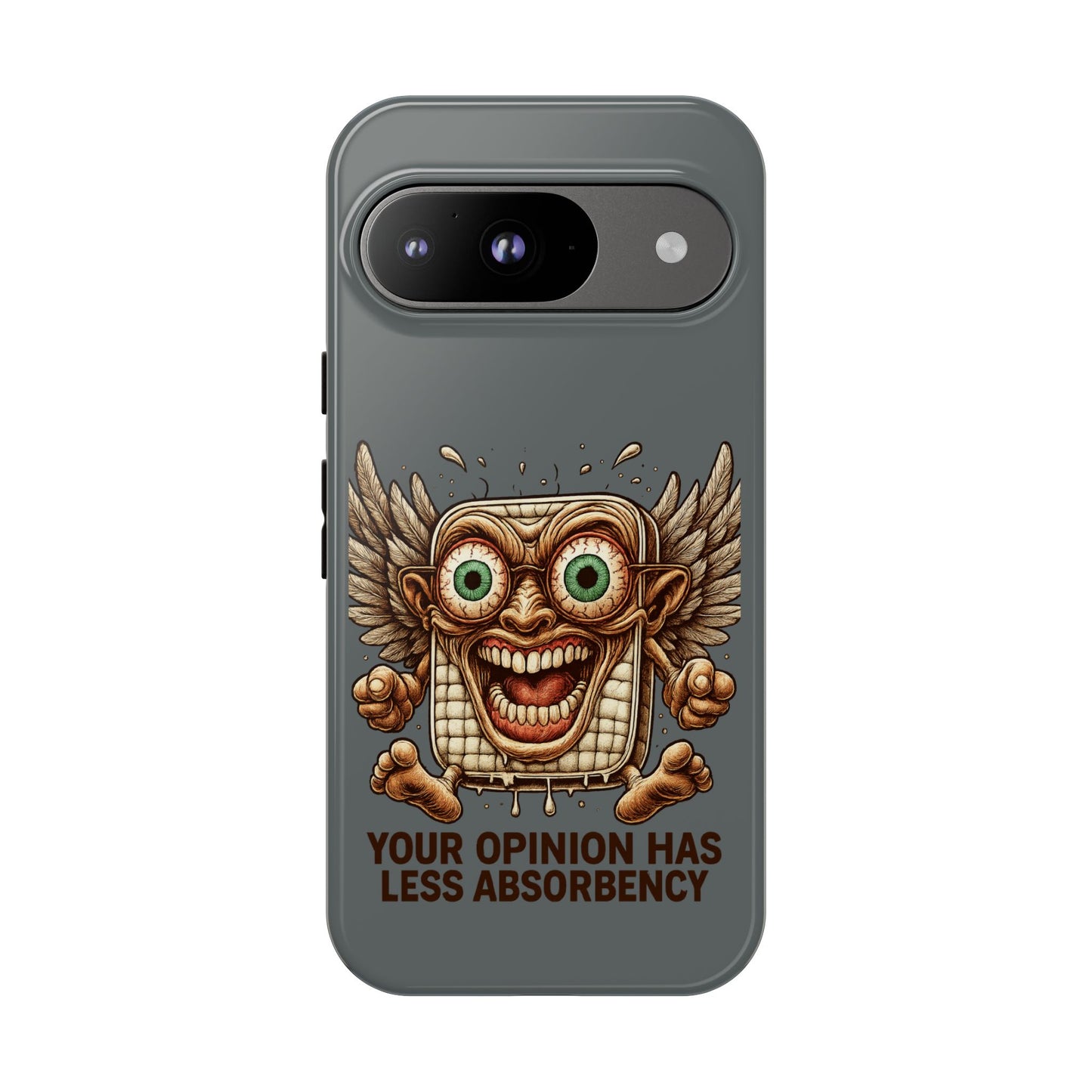 Phone Case — Funny Vintage Winged Toaster Design (“Your Opinion Has Less Absorbency”)