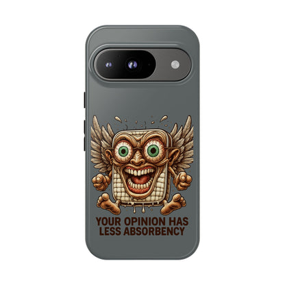 Phone Case — Funny Vintage Winged Toaster Design (“Your Opinion Has Less Absorbency”)
