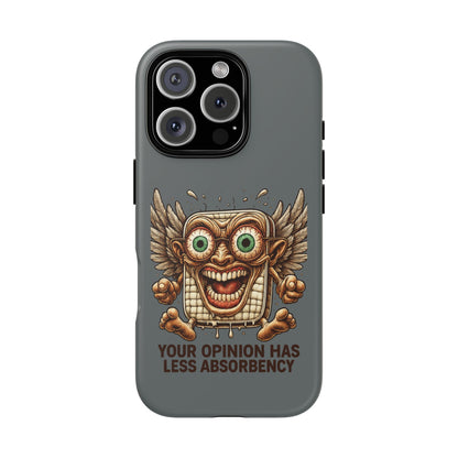 Phone Case — Funny Vintage Winged Toaster Design (“Your Opinion Has Less Absorbency”)