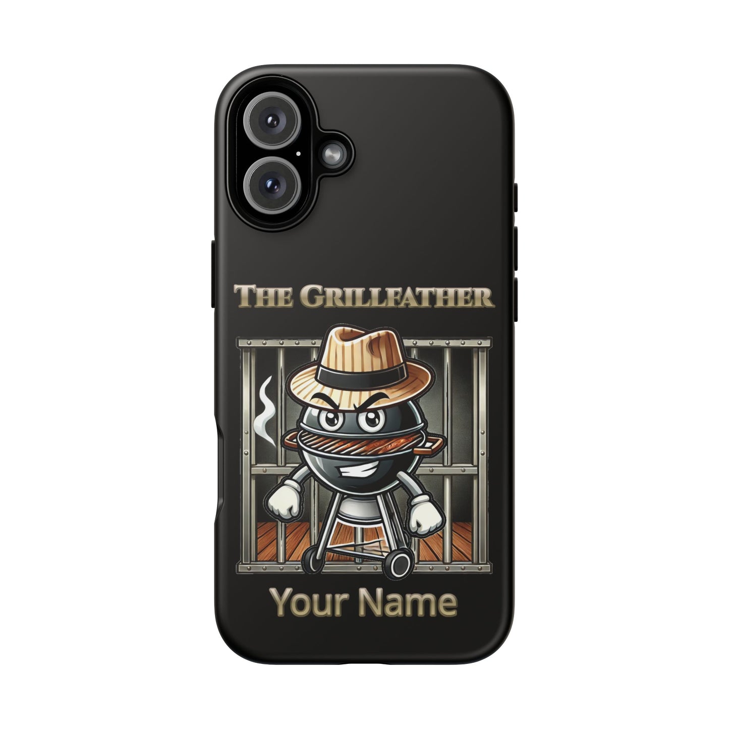Grillfather Personalized Phone Case — Funny BBQ Smoker Design