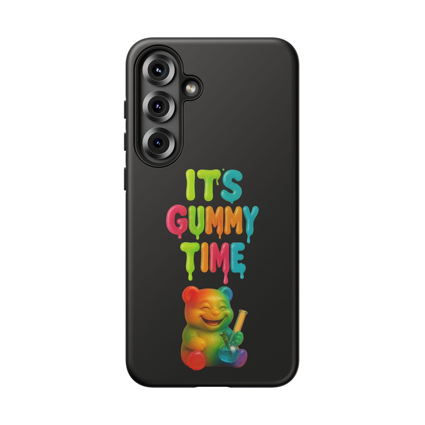 Phone Case — "It's Gummy Time" Rainbow Gummy Bear Protective Cover