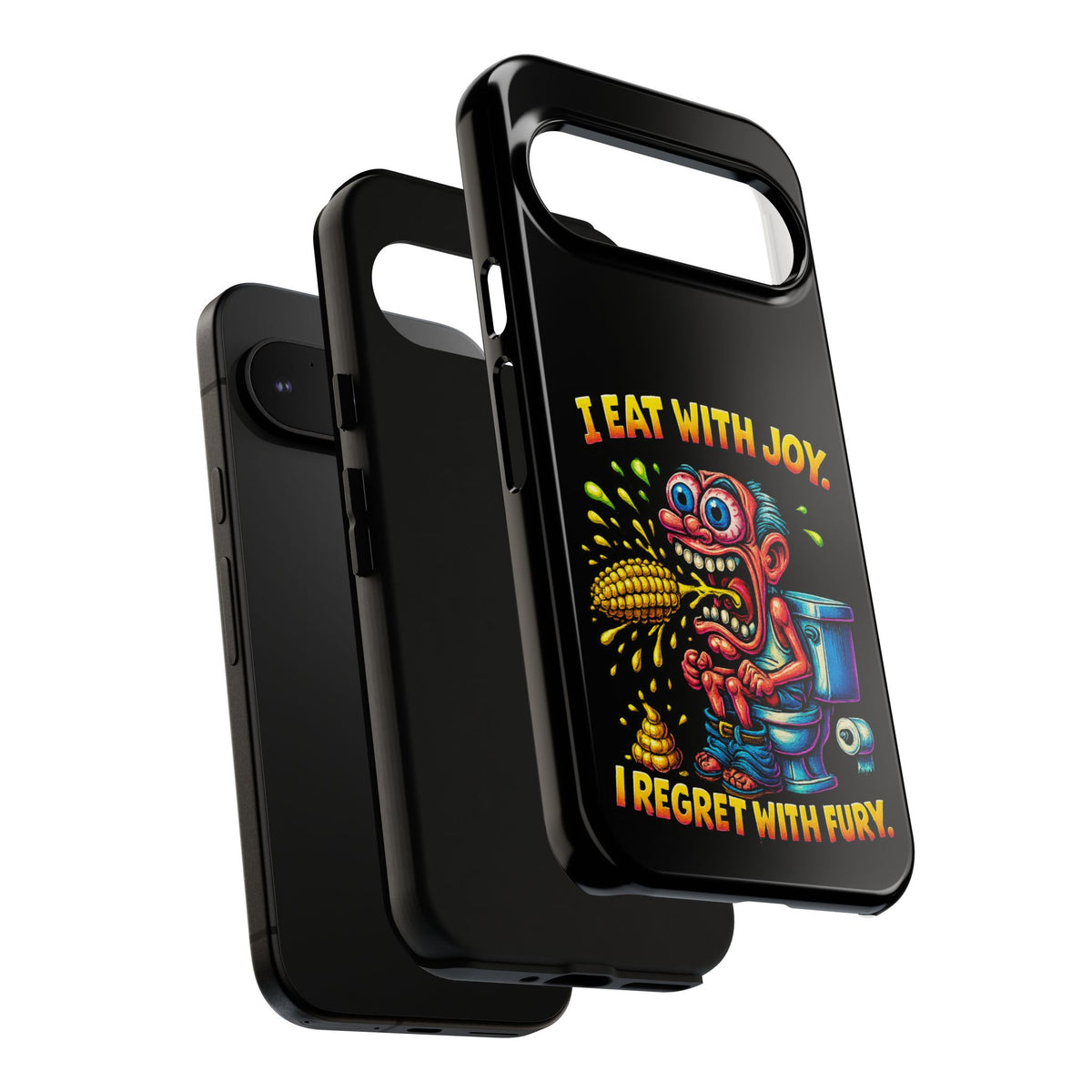 Phone Case — "I Eat With Joy, I Regret With Fury" Graphic