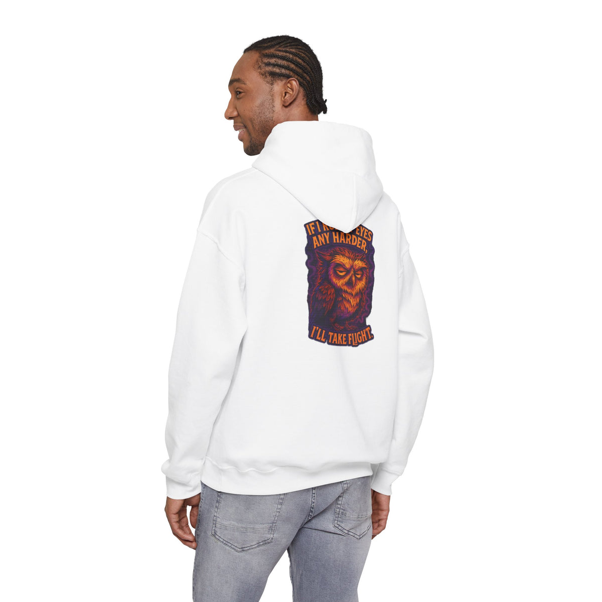 Hoodie — Vintage Owl 'I'll Take Flight' Graphic Hoodie