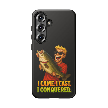 Fishing Phone Case — "I Came. I Cast. I Conquered." Graphic Bass Design
