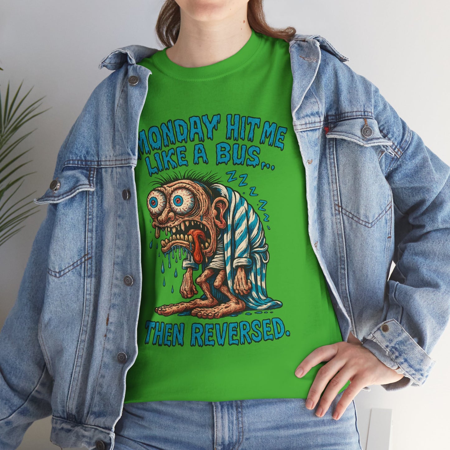Monday Hit Me Like a Bus… Then Reversed – Zombie Workweek Tee