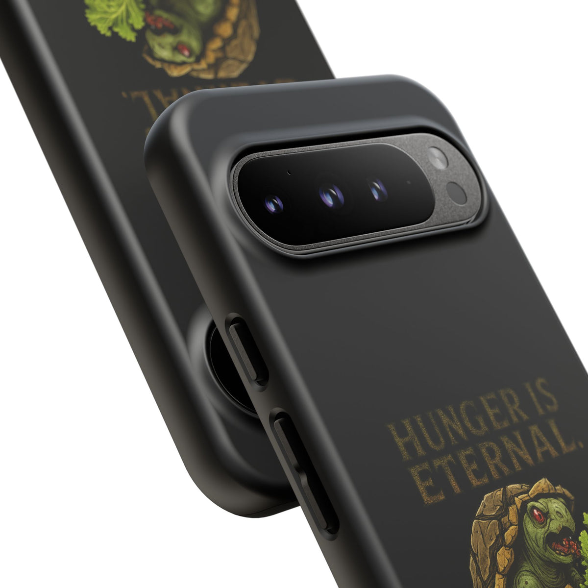 Phone Case — "Hunger Is Eternal, Your Fingers Are Optional" Turtle Monster Design