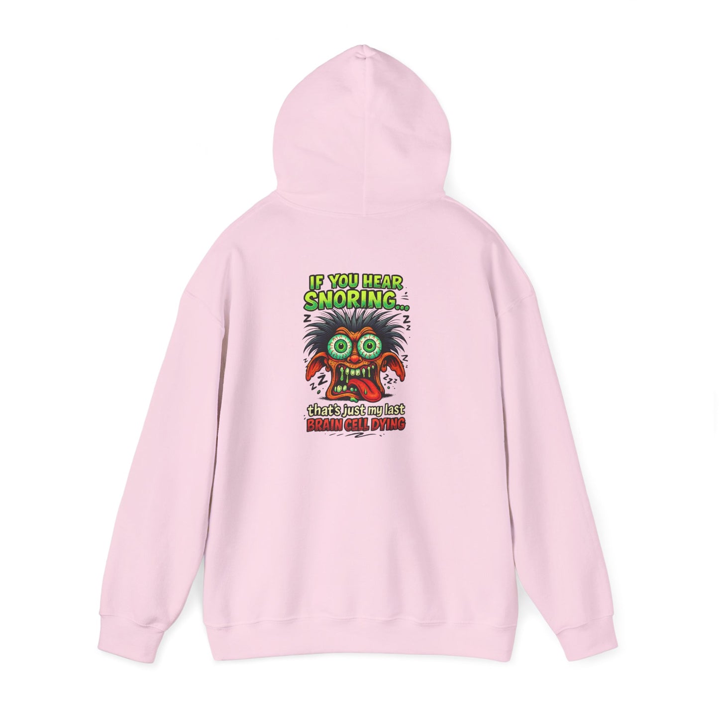 Funny Snoring Monster Hoodie – 'I'm Snoring' Graphic Back Pullover