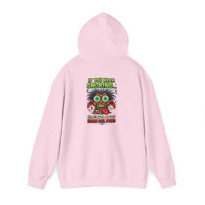 Funny Snoring Monster Hoodie – 'I'm Snoring' Graphic Back Pullover
