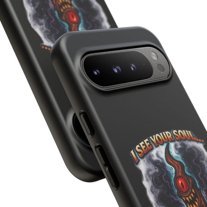 Phone Case — "I See Your Soul and It’s Disappointing" Dark Horror Graphic