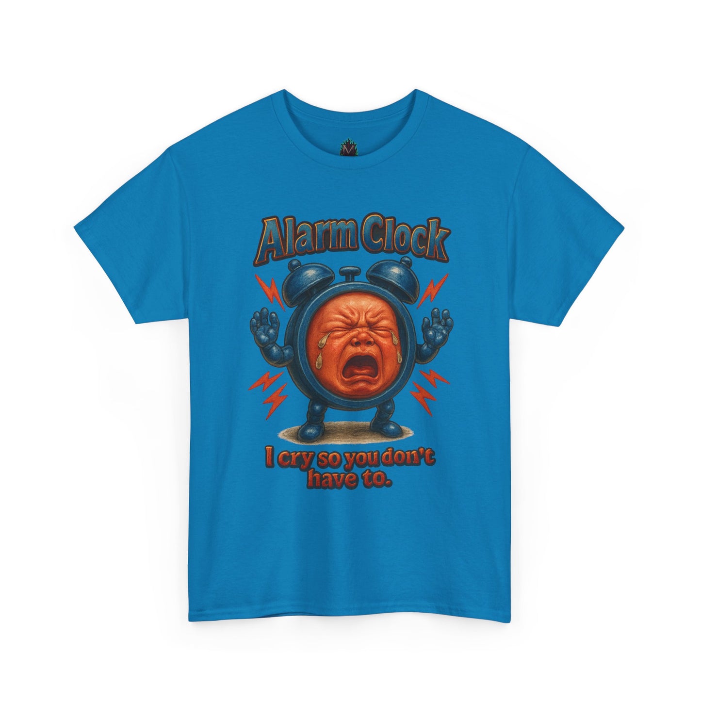 Alarm Clock Crying Baby Tee | Retro Cartoon Alarm Graphic