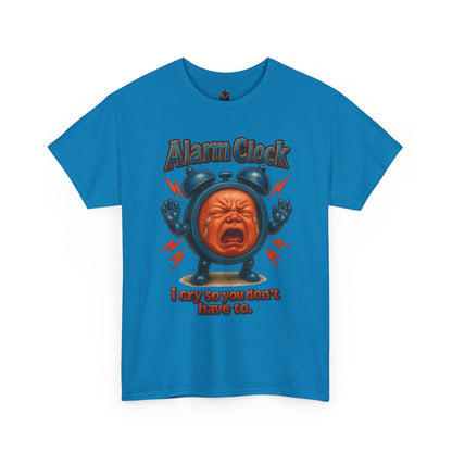 Alarm Clock Crying Baby Tee | Retro Cartoon Alarm Graphic