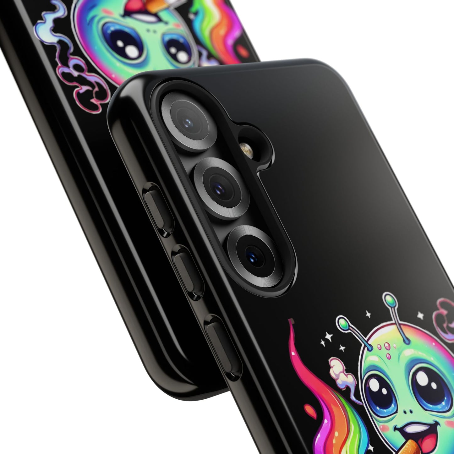Alien Smoking Rainbow Joint Phone Case — Cute Psychedelic Cannabis iPhone Cover