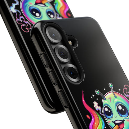 Alien Smoking Rainbow Joint Phone Case — Cute Psychedelic Cannabis iPhone Cover