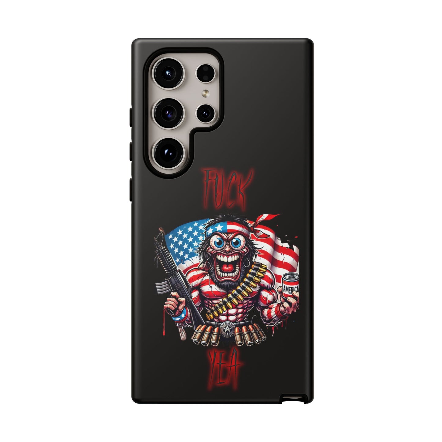 Phone Case — American Flag Skull Soldier Design (Tough Cases)
