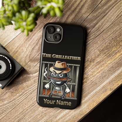 Grillfather Personalized Phone Case — Funny BBQ Smoker Design