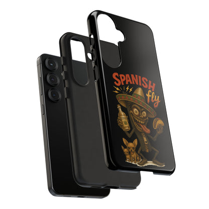 Spanish Fly Tough Phone Case — Retro Skull Sombrero Design