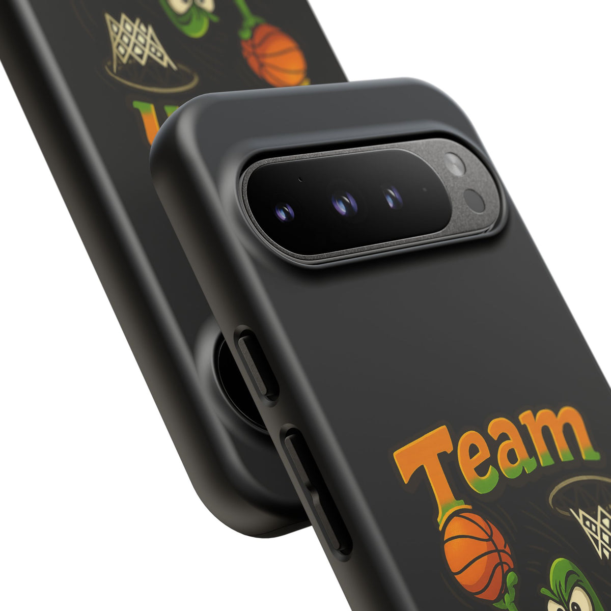 Team Player Basketball Phone Case — Cute Cartoon Pickle Dunk Phone Cover