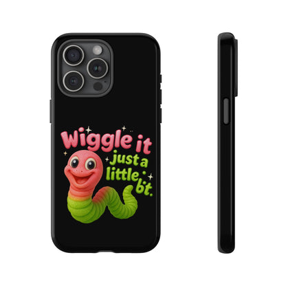 Wiggle It Worm Phone Case — Cute Pink & Green Cartoon iPhone Cover