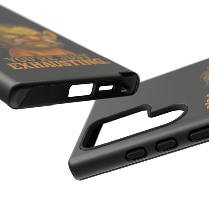 Phone Case — "I'm Not Rude, You're Just Exhausting" Grumpy Goblin Protective Cover