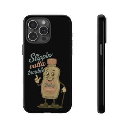 Phone Case — 'Slippin Outta Trouble' Retro Baby Oil Mascot
