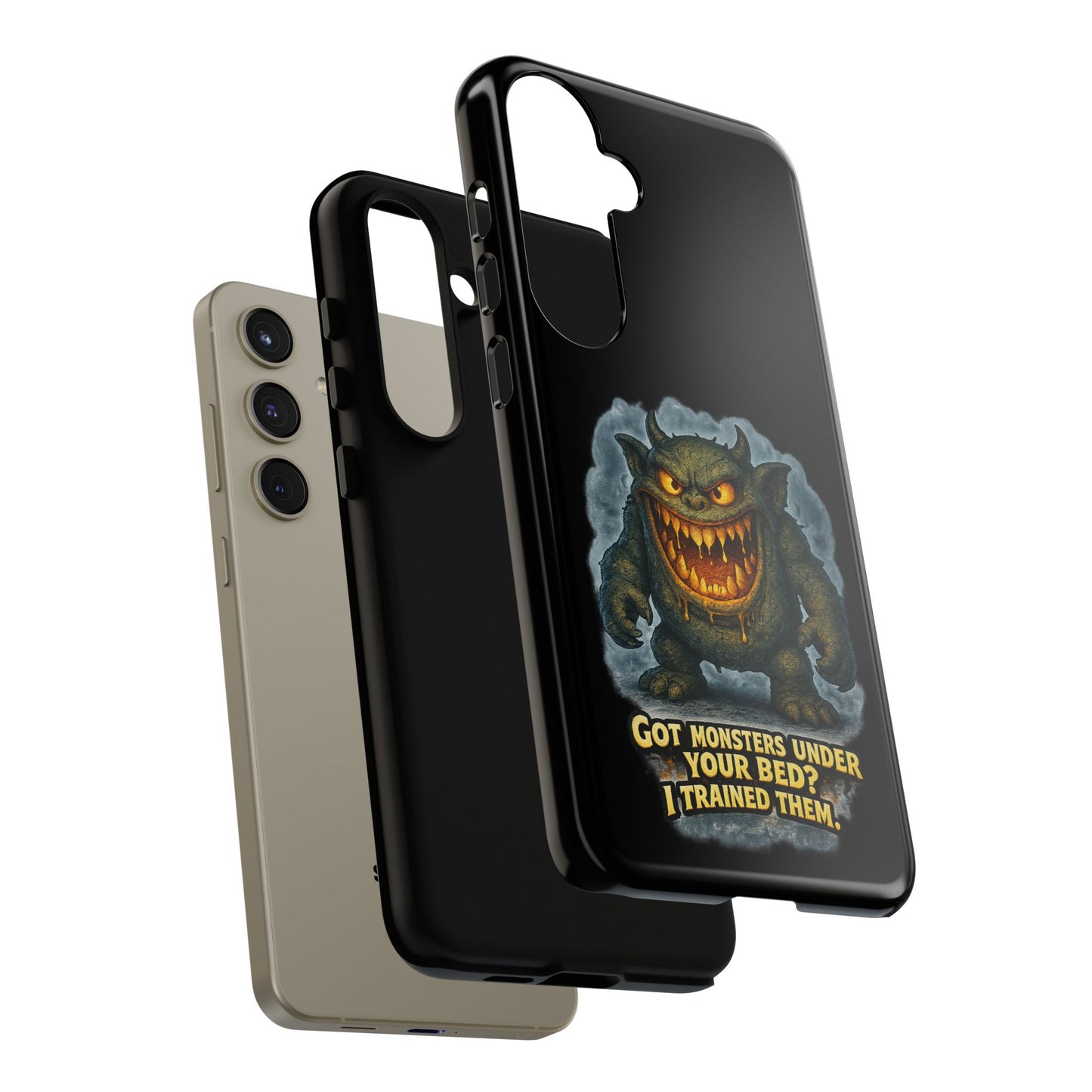 Phone Case — "Got Monsters Under Your Bed? I Trained Them" Funny Monster Design
