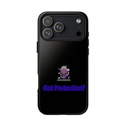 Phone Case — 'Got Protection?' Cute Purple Alien Anti-Shock Protective Cover