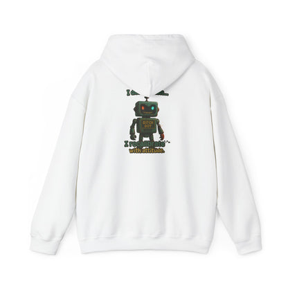 Retro Robot Hoodie — 'I Am Not A Toy' Vintage Toy Bot Sweatshirt