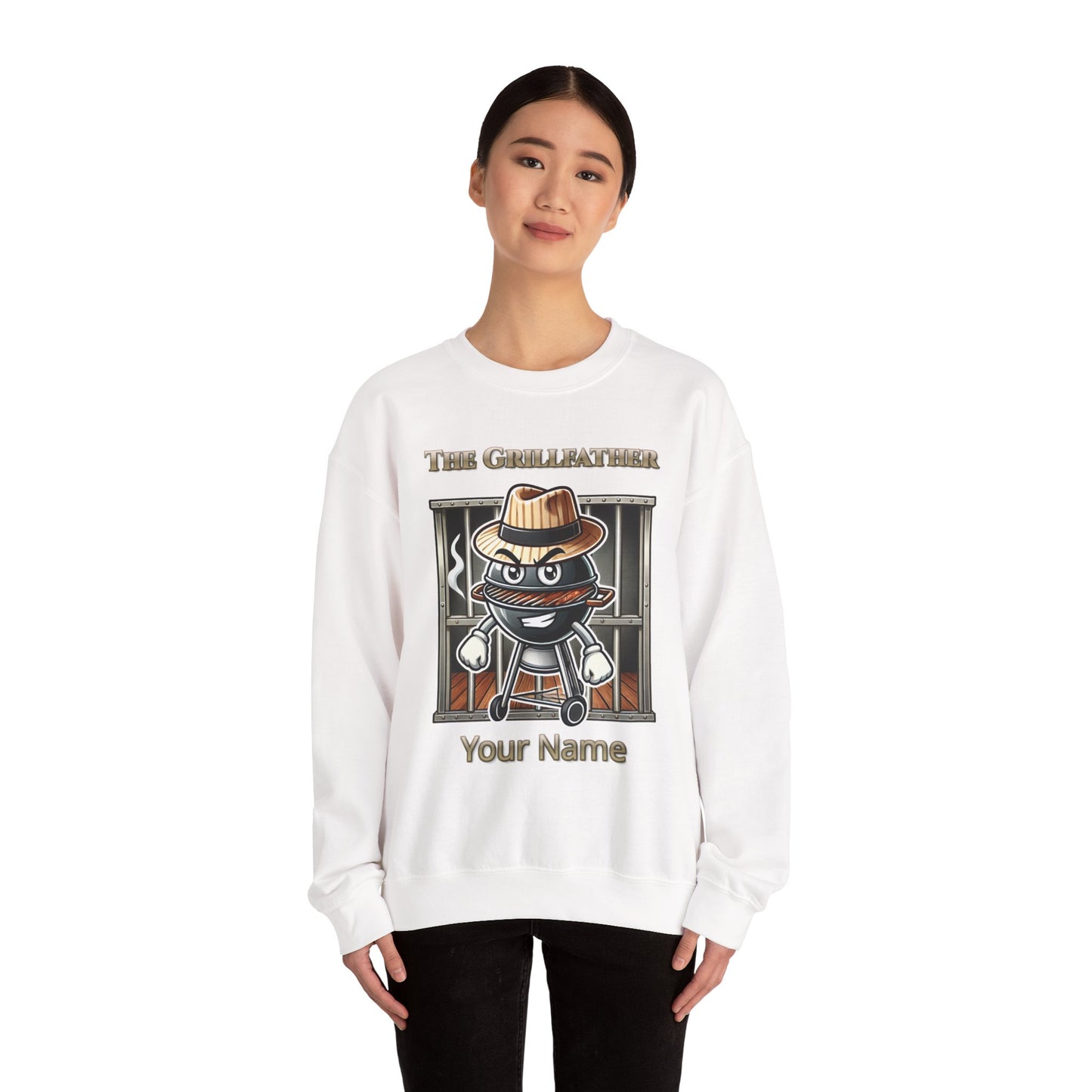The Grillfather – Charcoal Crewneck Sweatshirt