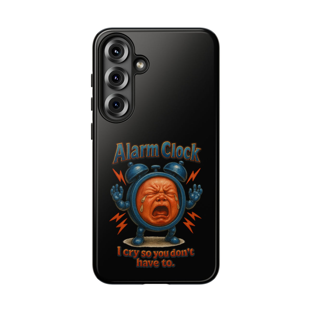 Phone Case — "Alarm Clock: I Cry So You Don't Have To" Funny Retro Baby Alarm Design