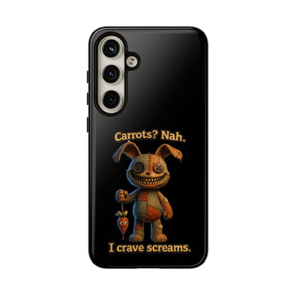 Phone Case — Creepy Bunny "Carrots? Nah. I crave screams." Horror iPhone Case
