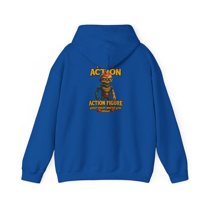 Action Figure Hoodie – Retro Toy Gamer Graphic Pullover