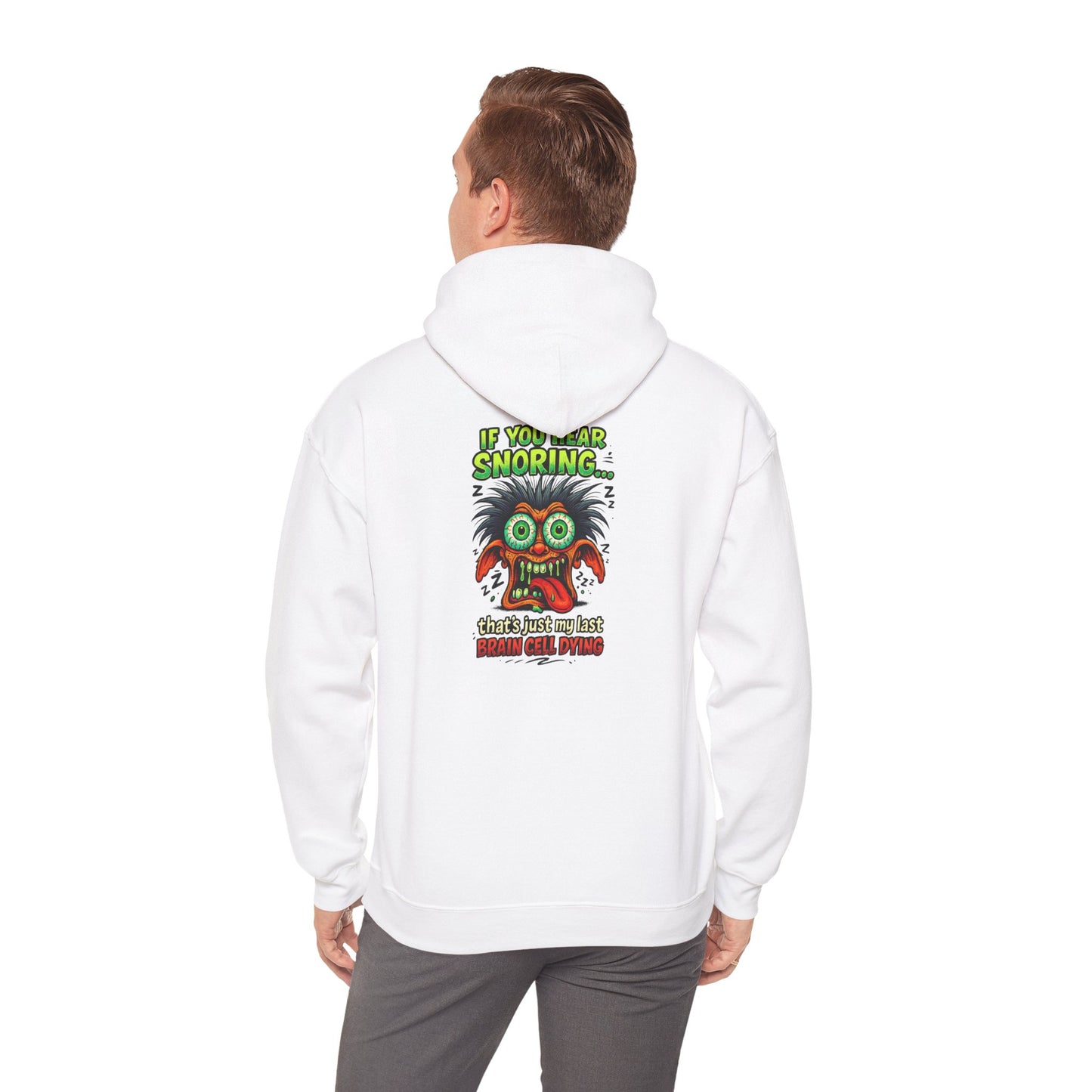 Funny Snoring Monster Hoodie – 'I'm Snoring' Graphic Back Pullover