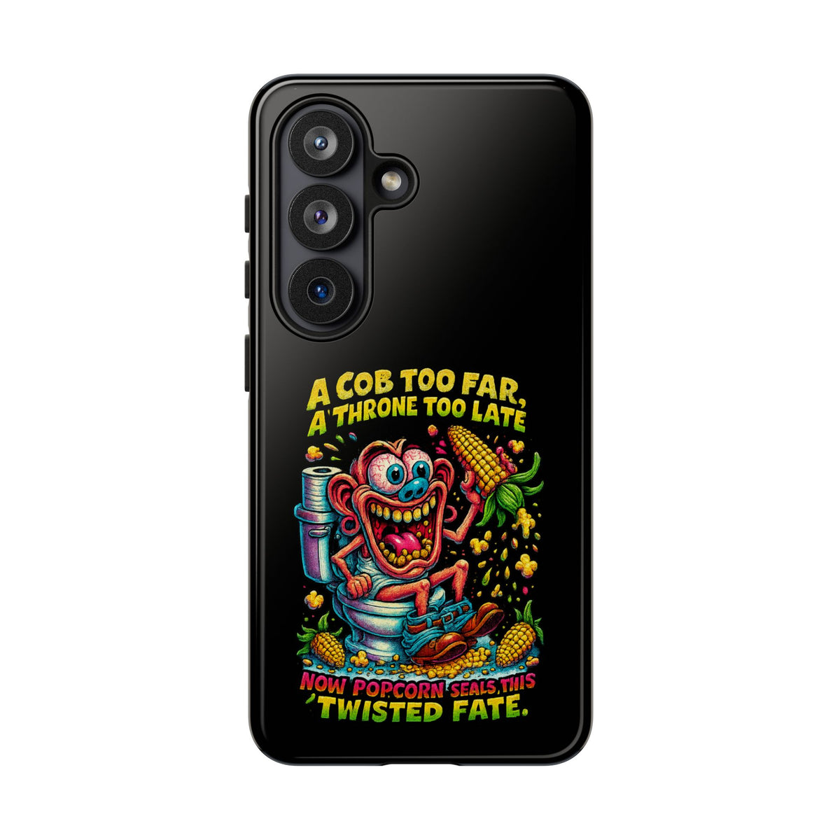 Phone Case — "A Cob Too Far" Popcorn Horror Design