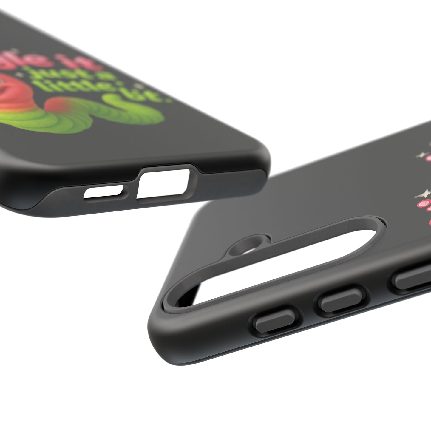 Wiggle It Worm Phone Case — Cute Pink & Green Cartoon iPhone Cover