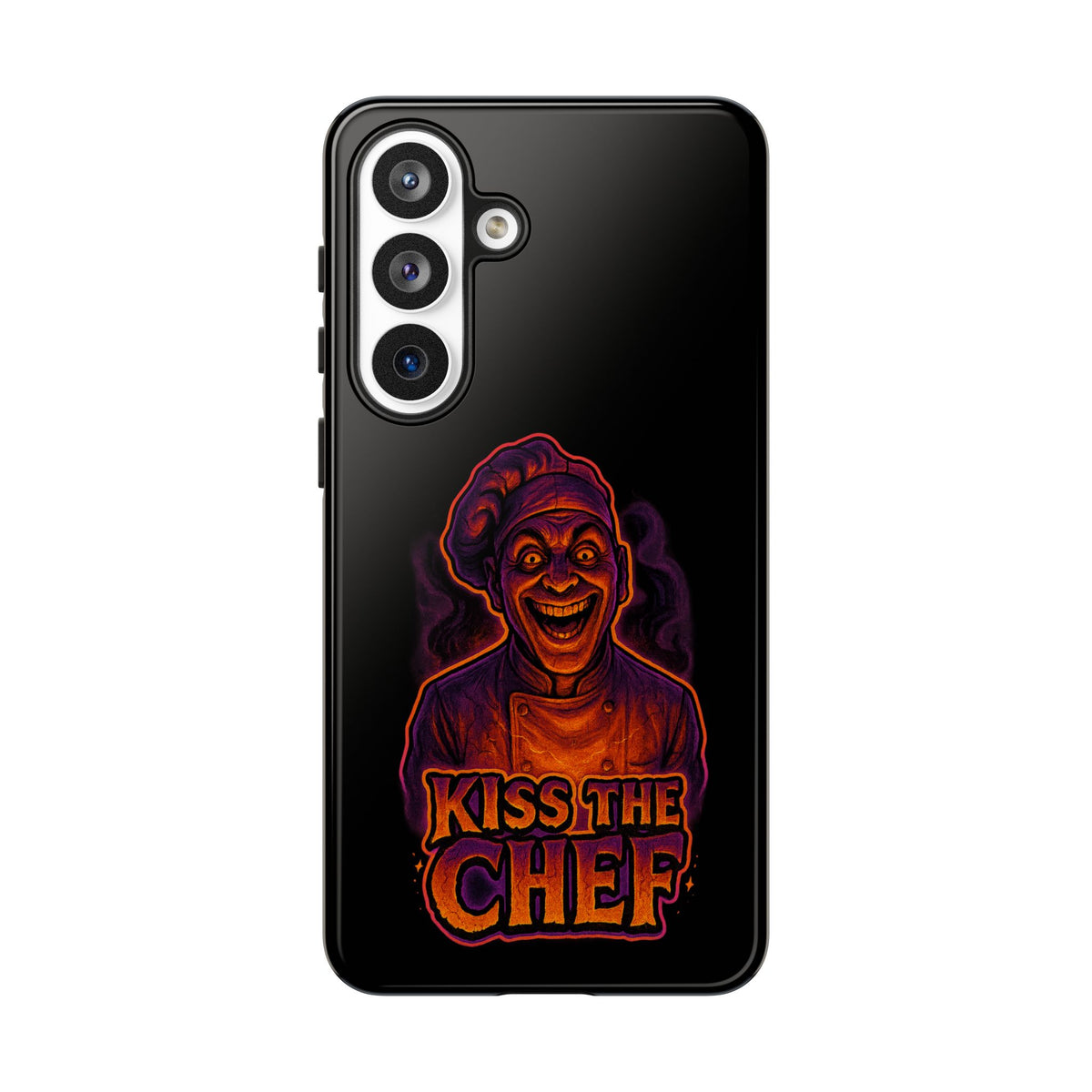 Phone Case — "Kiss the Chef" Neon Horror Chef Design