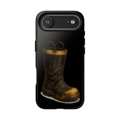 Vintage Fire Boot Phone Case — Rugged Protective iPhone Cover