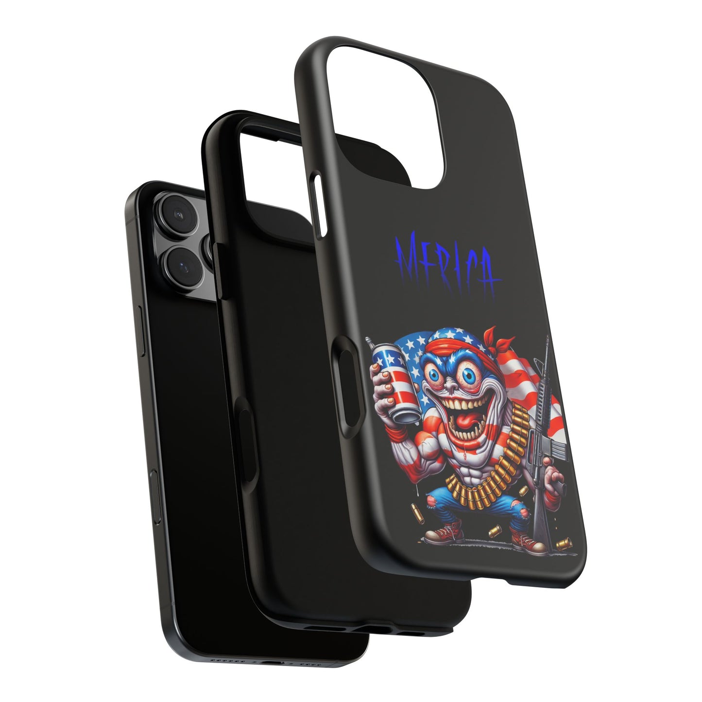 Phone Case — Patriotic 'Merica Clown with Flag, Beer & Rifle