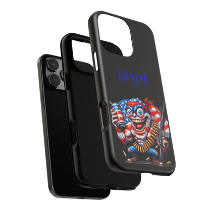 Phone Case — Patriotic 'Merica Clown with Flag, Beer & Rifle
