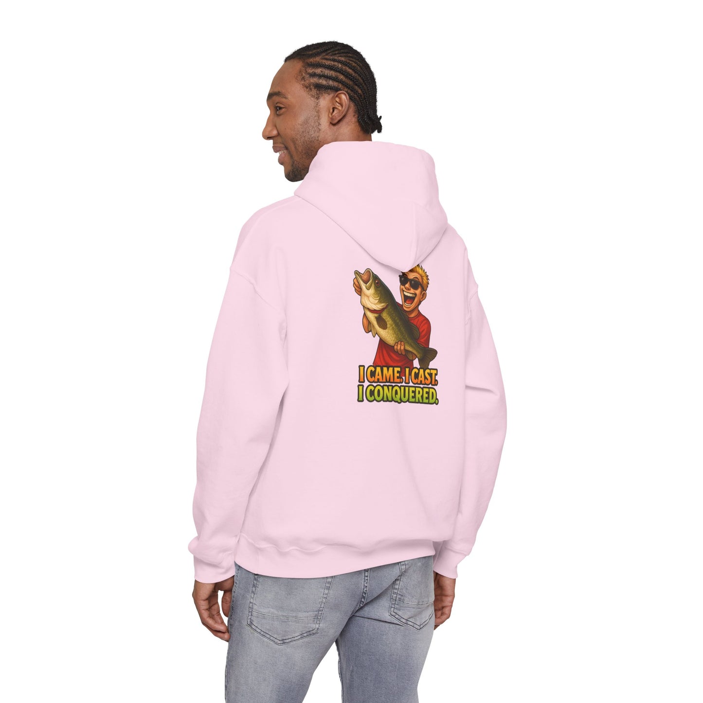Fishing Hoodie – I Came, I Cast, I Conquered Graphic Pullover