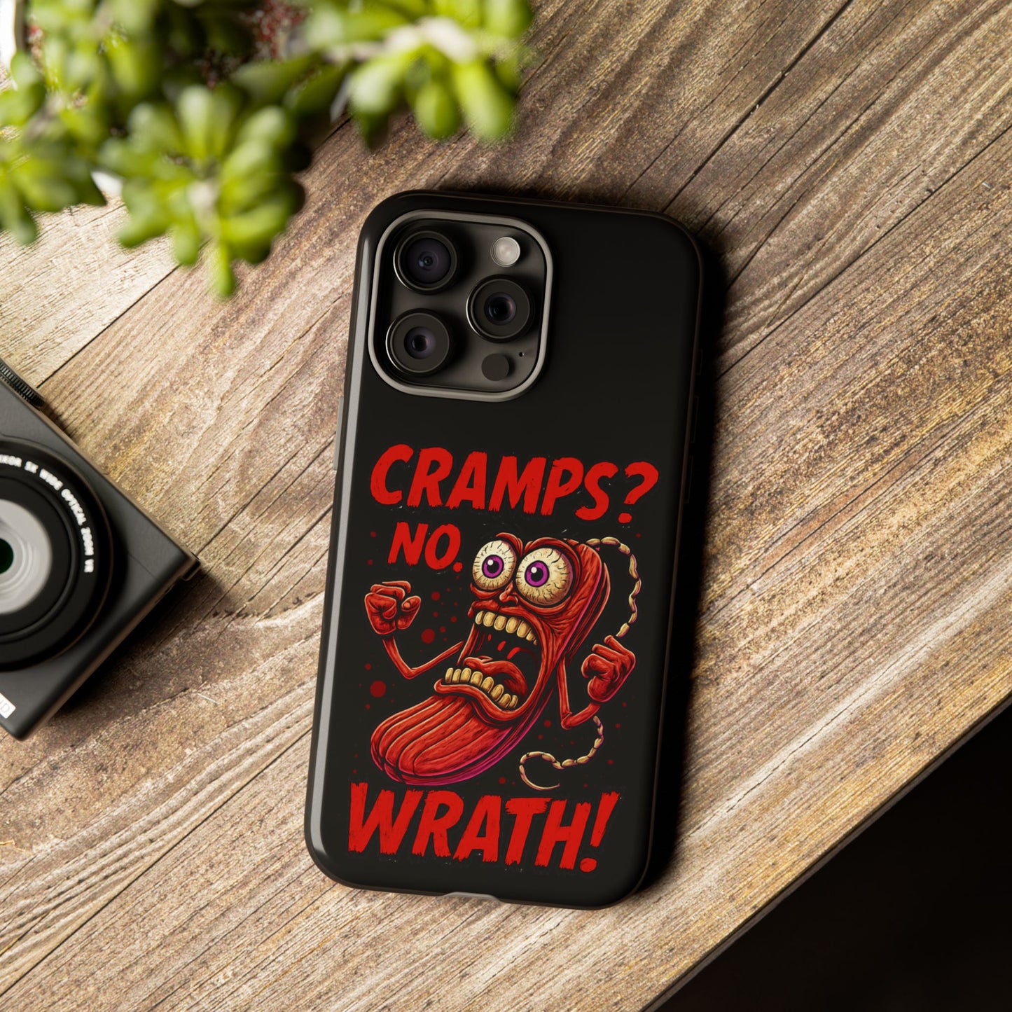Phone Case — "Cramps? No, Wrath!" Retro Hot-Pepper Graphic