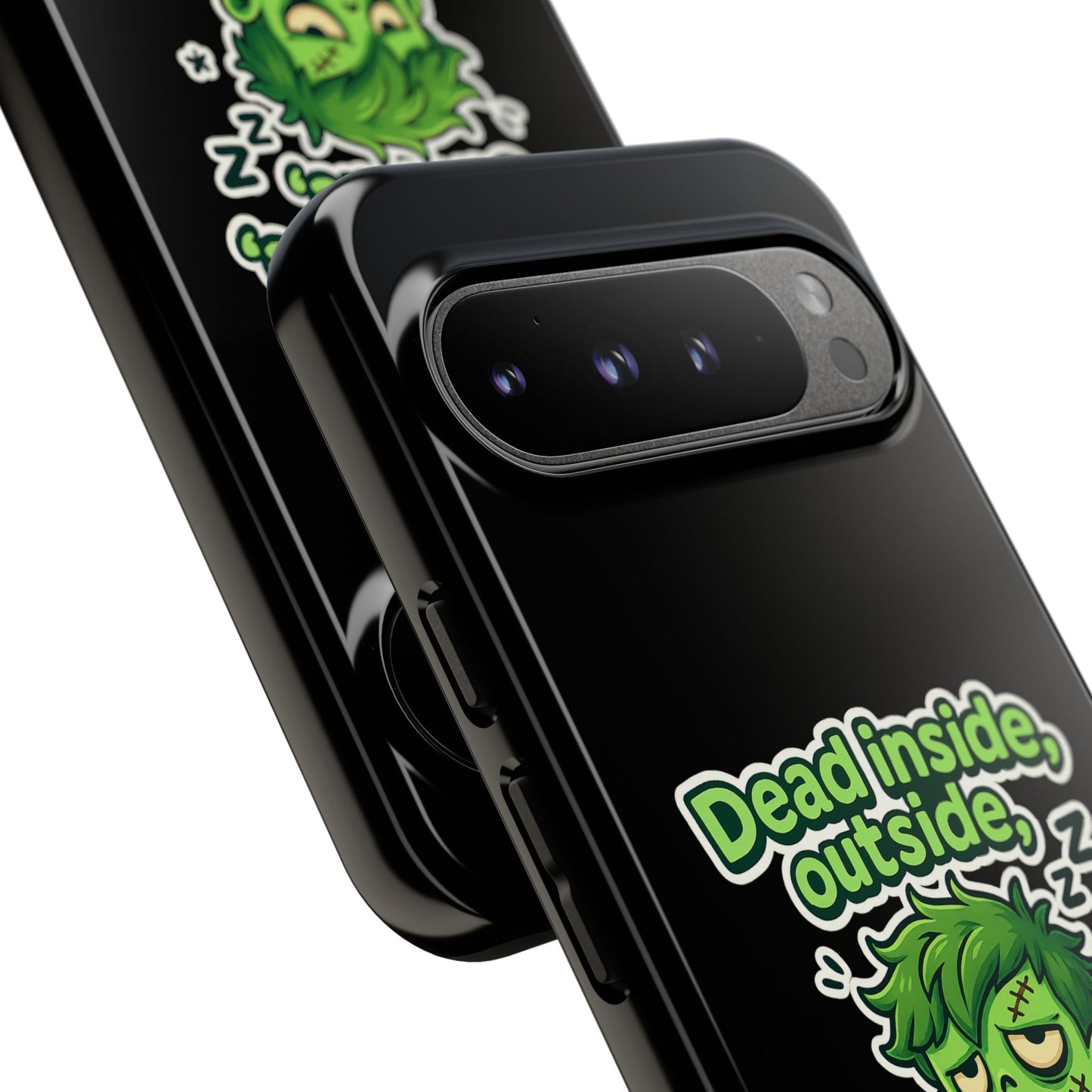 Phone Case — "Dead Inside, Outside, That's Just a Little Grumpy" Cute Zombie Design