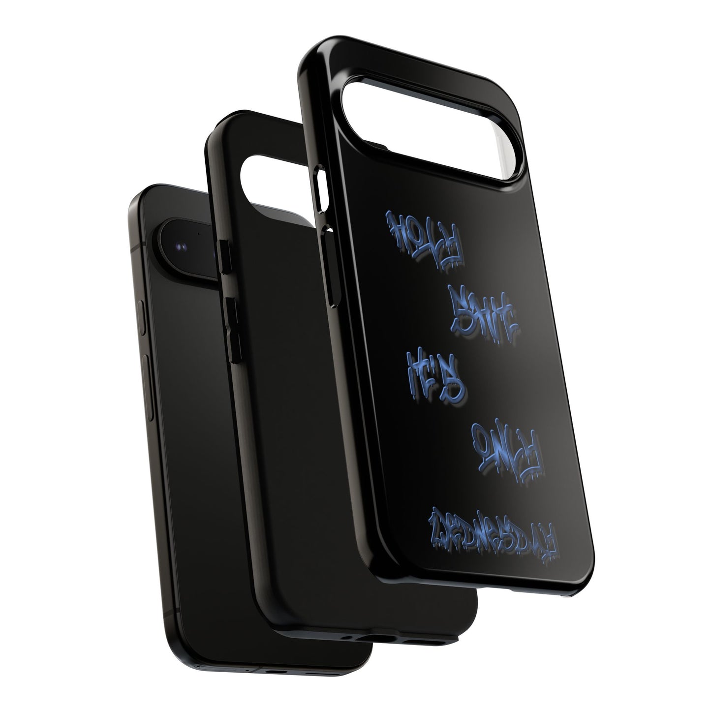 Phone Case — Blue Neon Graffiti "Tough Cases" Protective Cover