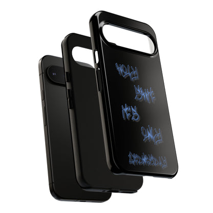 Phone Case — Blue Neon Graffiti "Tough Cases" Protective Cover