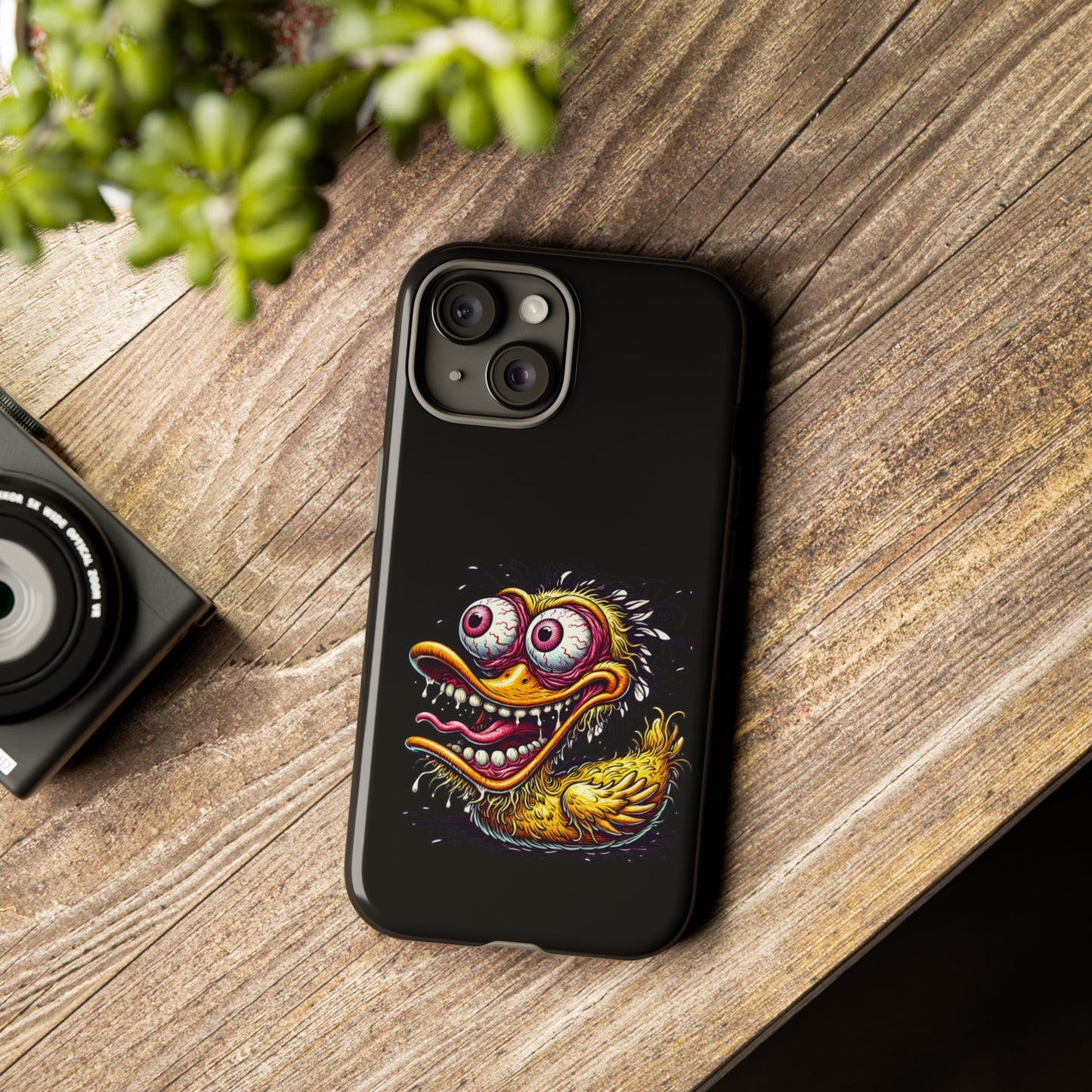 Duck Monster Phone Case — Crazy Cartoon Eye Duck Shock Design Tough Case