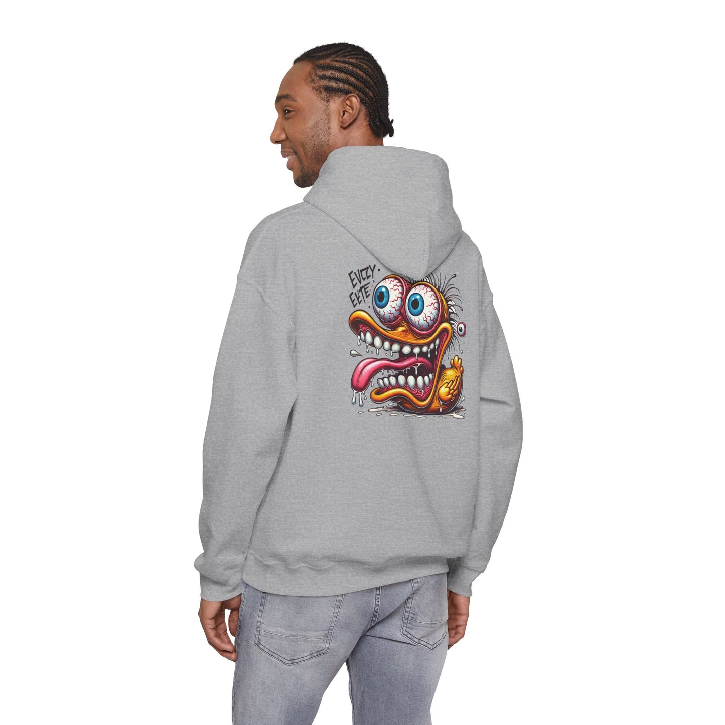 Crazy Cartoon Monster Hoodie - "Every Bite" Retro Hot Rod Art Pullover
