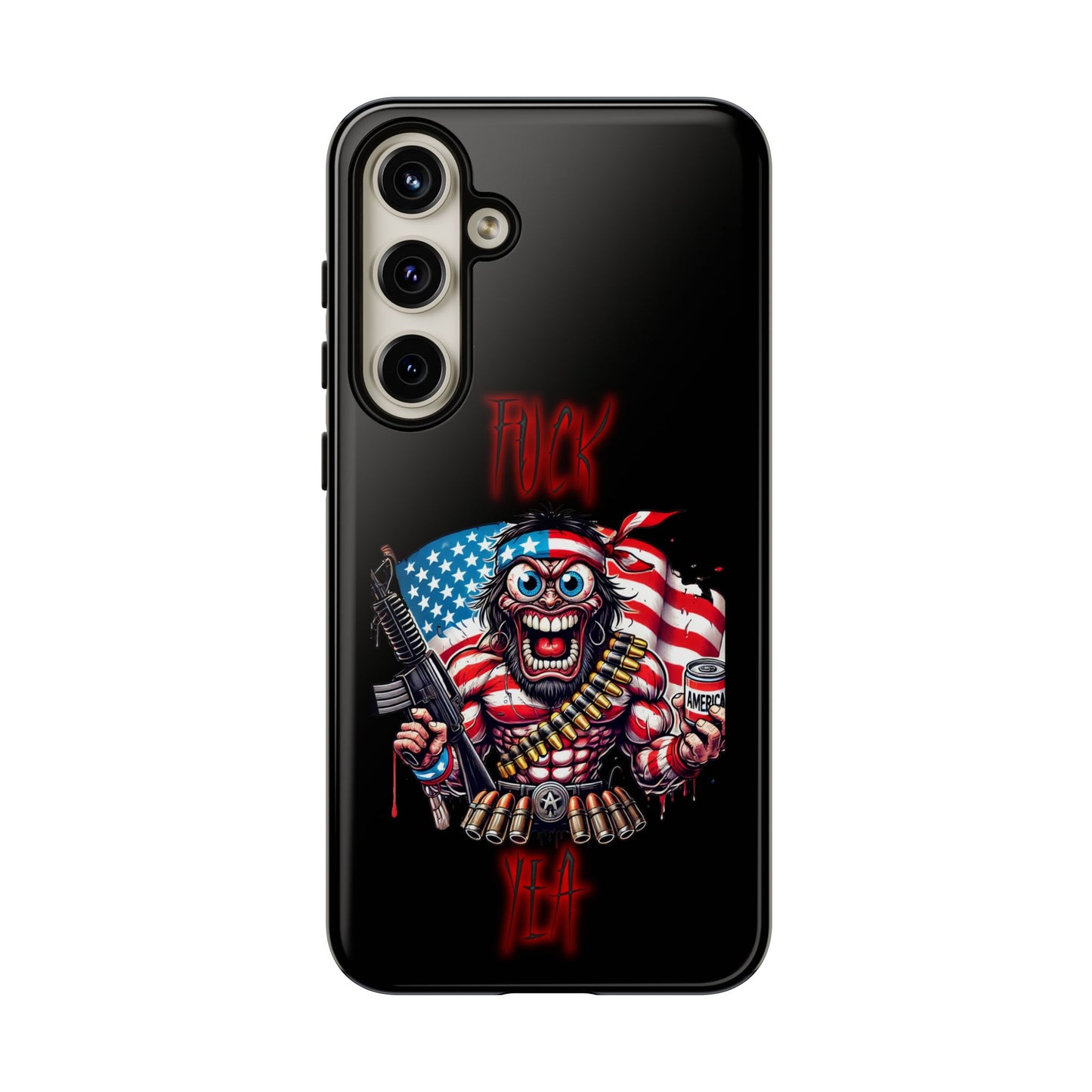 Phone Case — American Flag Skull Soldier Design (Tough Cases)