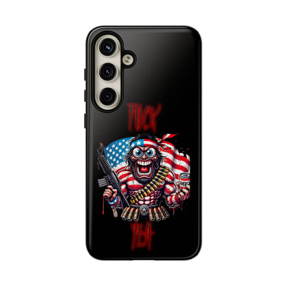 Phone Case — American Flag Skull Soldier Design (Tough Cases)