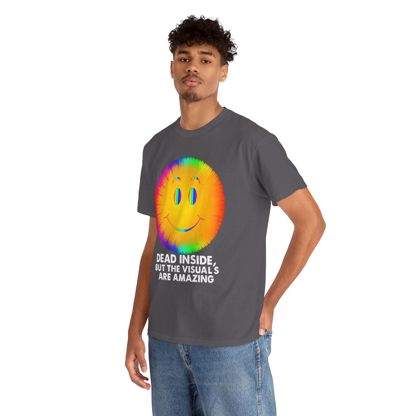 Dead Inside, But the Visuals Are Amazing – Trippy Smiley Face T-Shirt