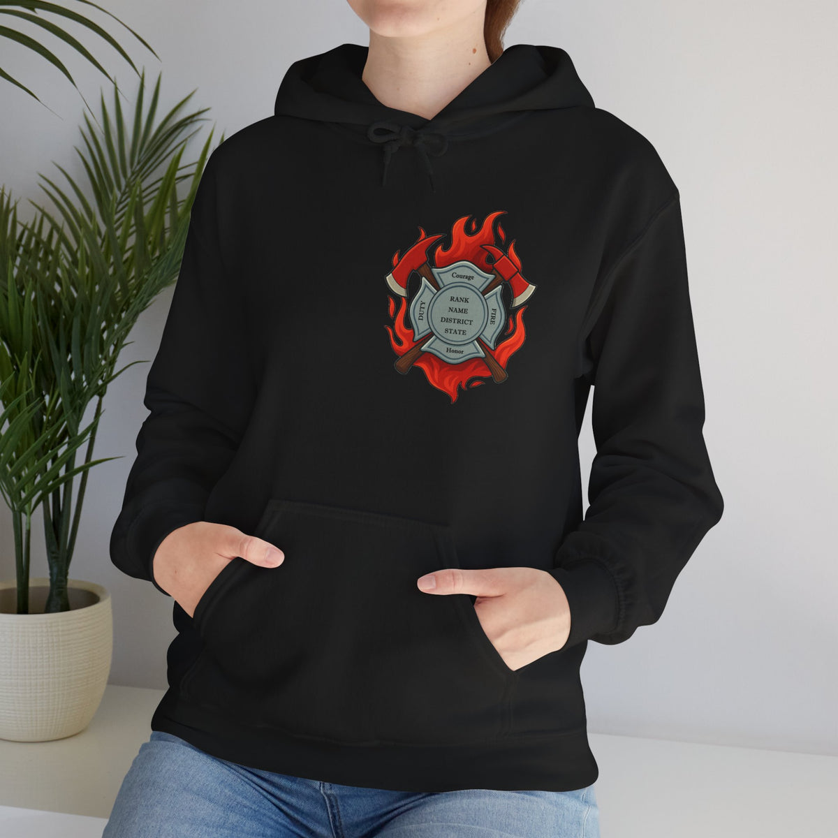 Courage Under Fire Firefighter Hoodie